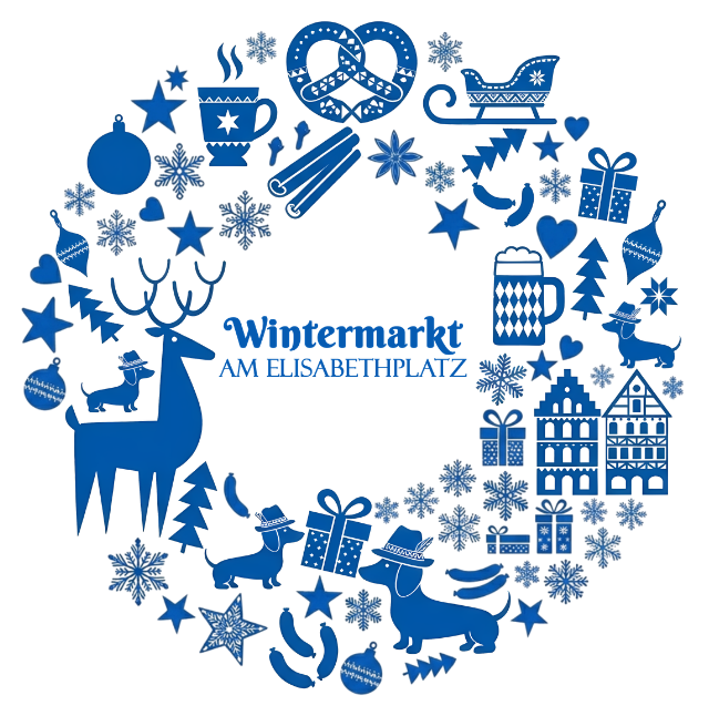 Standalone blue Wintermarkt am Elisabethplatz mark