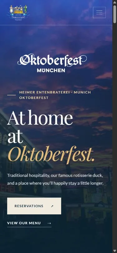 Heimer Entenbraterei mobile experience